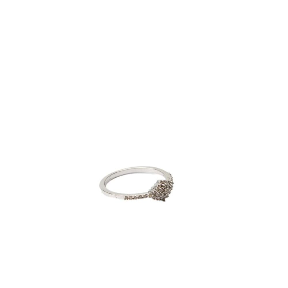 TGGC Womens 925 Silver Gray Diamond Cluster Ring Sz 7.25 1.6g